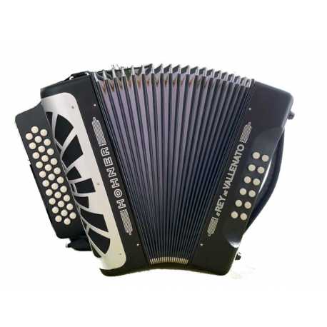 Acordeón Botones Diatónico HOHNER Rey Vallenato La/ Re/ Sol Negro Silver  Grill | Musikarte Instrumentos